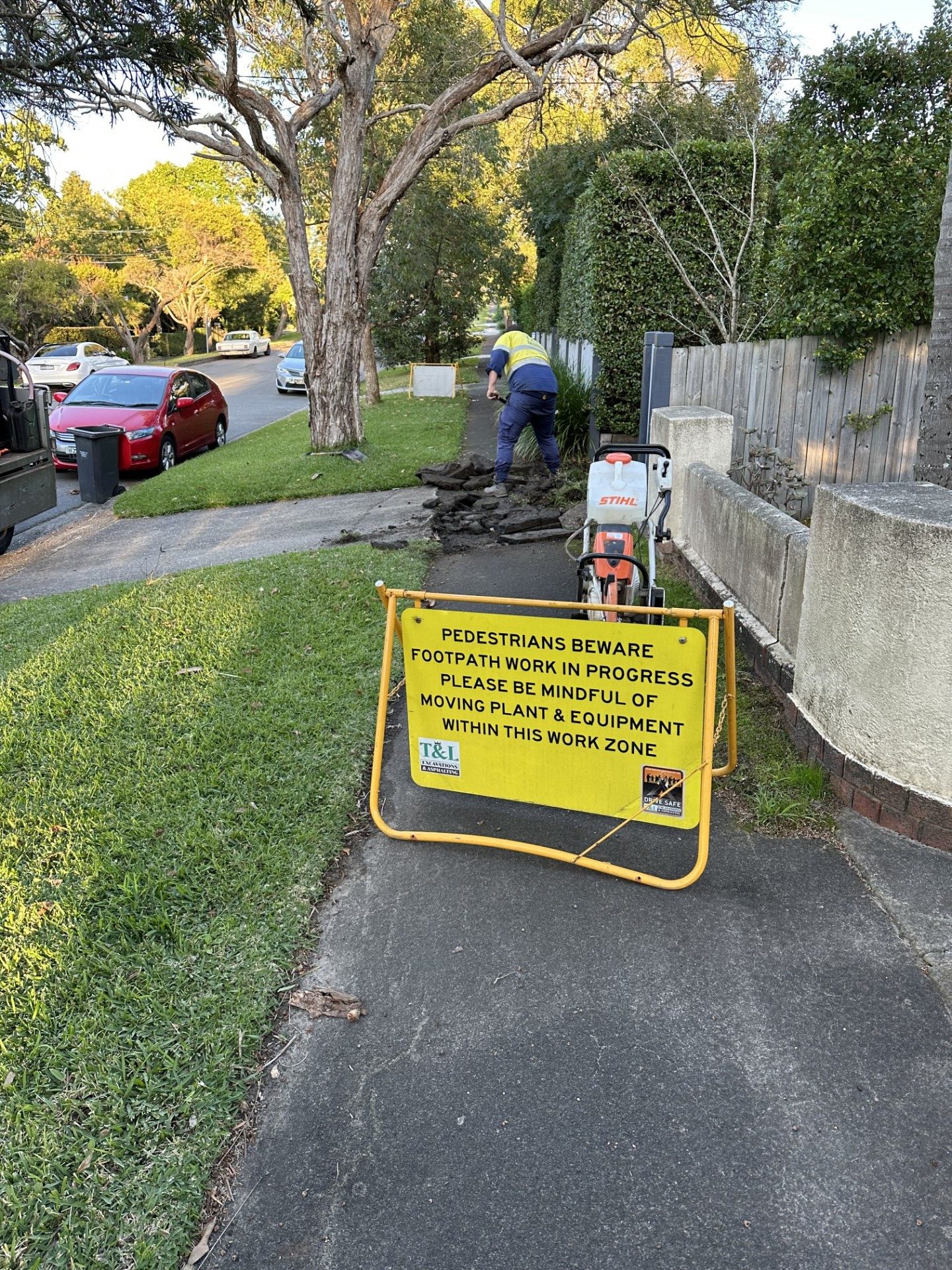 Asphalt footpath patch repair 1 – North Sydney NSW