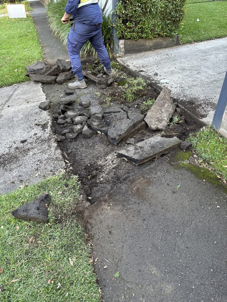 Asphalt footpath patch repair 2 – North Sydney NSW