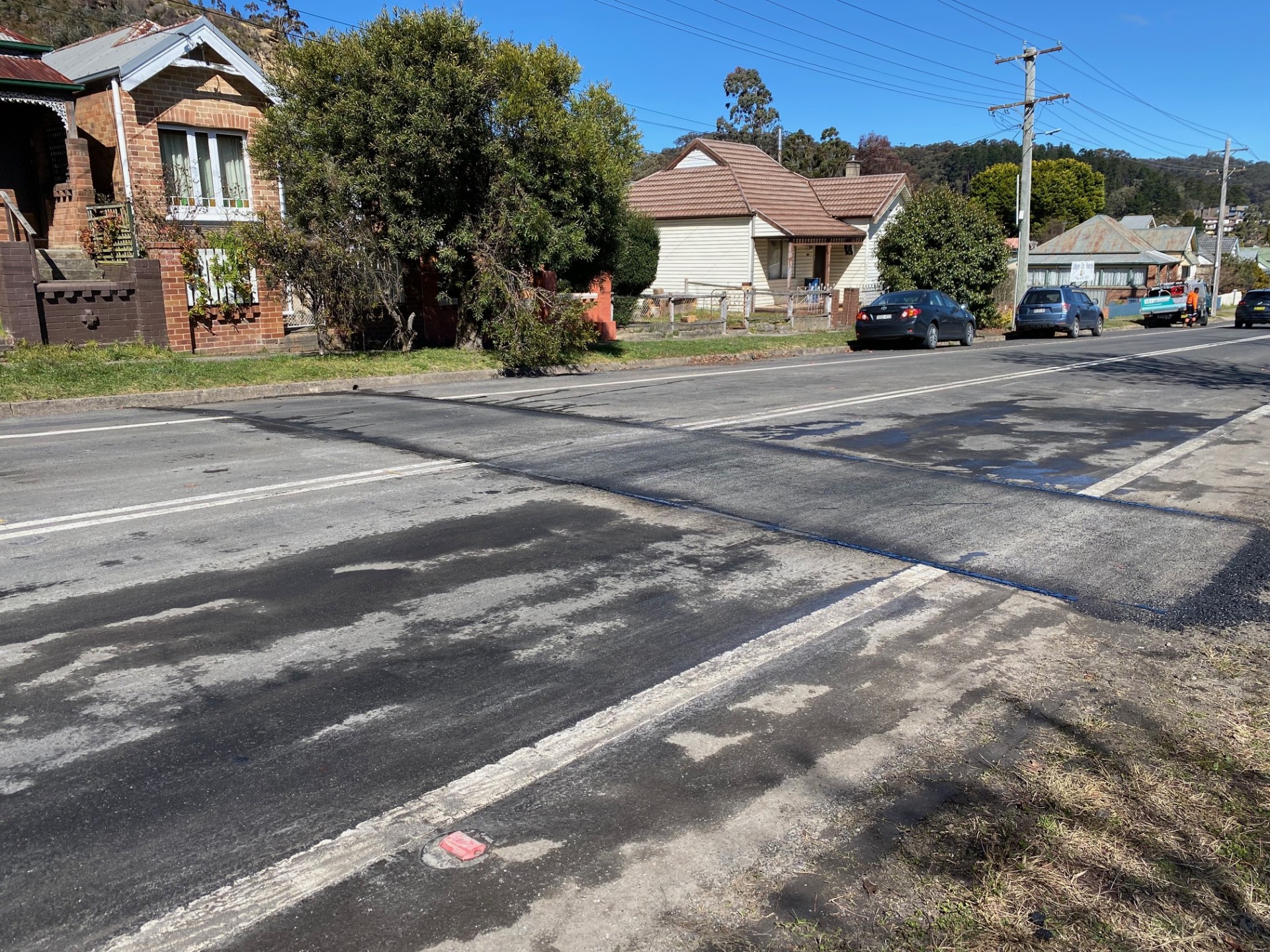Asphalt utility minor restoration completed – Bells Line of Road, Lithgow NSW