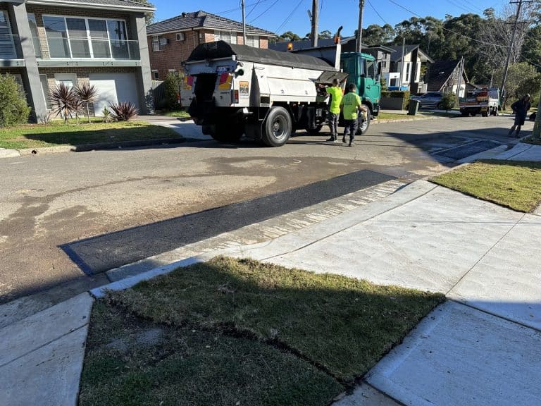 Asphalt curb infill complete with crack sealing – Parramatta NSW - 3