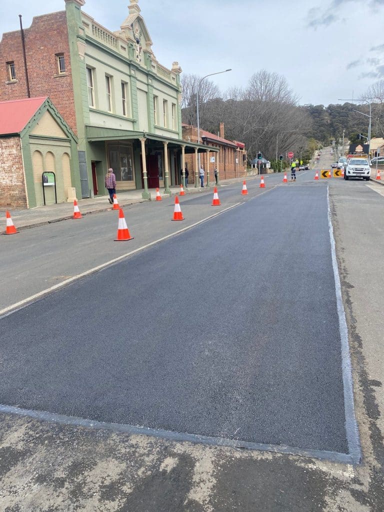 Road patching project deep lift - Bridge Street, Lithgow NSW